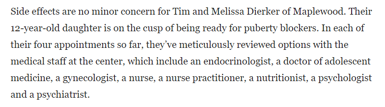 In each of their four appointments so far, they've meticulously reviewed options with the medical staff at the center...