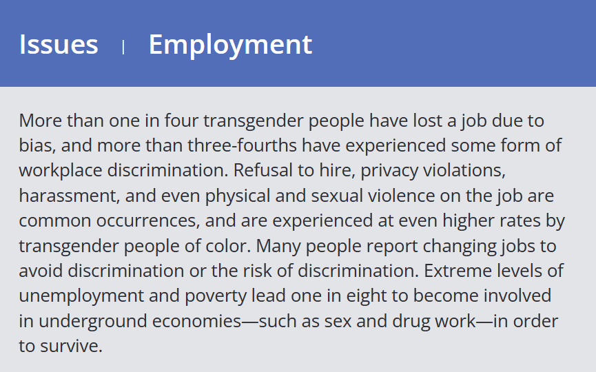 screenshot from the National Center for Trans Equality