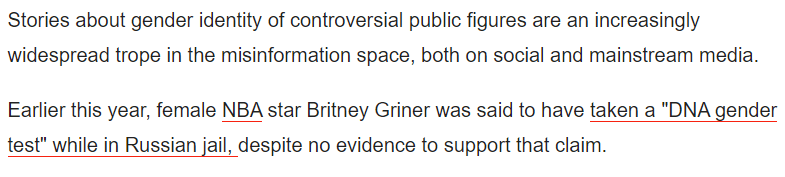 Stories about gender identity of controversial public figures are an incresngly widespread trope in the misinformation space, both on social and mainstream media.
